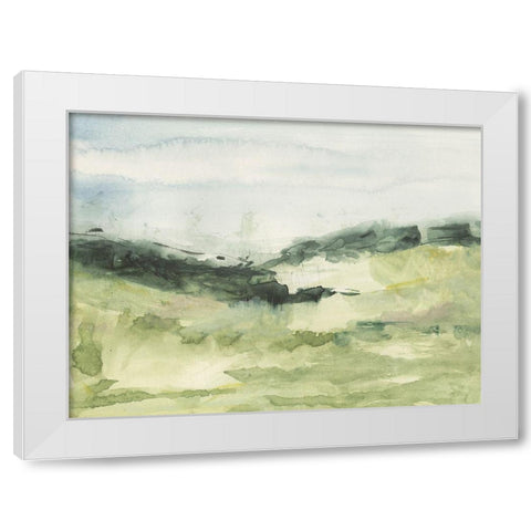 Hill Scramble II White Modern Wood Framed Art Print by Barnes, Victoria