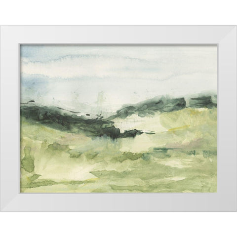 Hill Scramble II White Modern Wood Framed Art Print by Barnes, Victoria