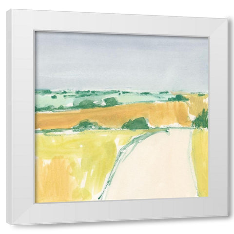 Country Road Sketch I White Modern Wood Framed Art Print by Barnes, Victoria