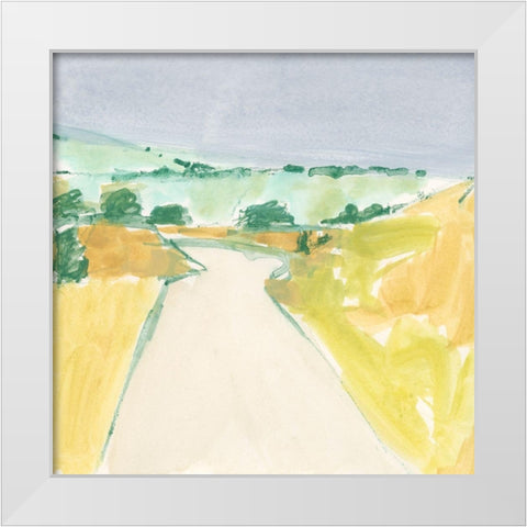 Country Road Sketch II White Modern Wood Framed Art Print by Barnes, Victoria