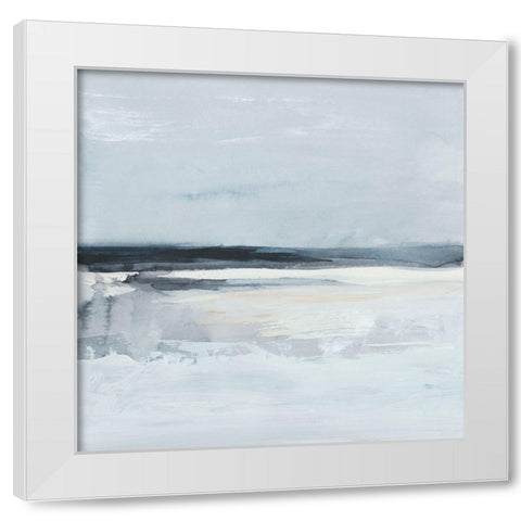 Inky Coastline I White Modern Wood Framed Art Print by Barnes, Victoria