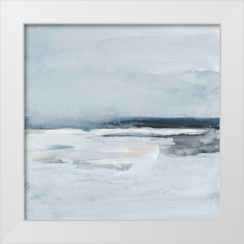 Inky Coastline II White Modern Wood Framed Art Print by Barnes, Victoria