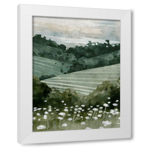 Rolling Pasture II White Modern Wood Framed Art Print by Caroline, Emma