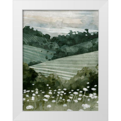 Rolling Pasture II White Modern Wood Framed Art Print by Caroline, Emma