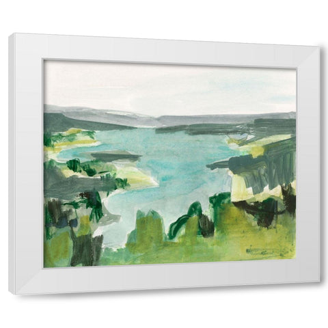 Riverside Sketch II White Modern Wood Framed Art Print by Barnes, Victoria