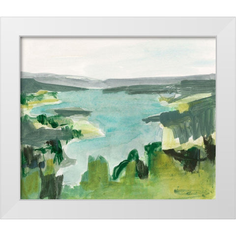 Riverside Sketch II White Modern Wood Framed Art Print by Barnes, Victoria