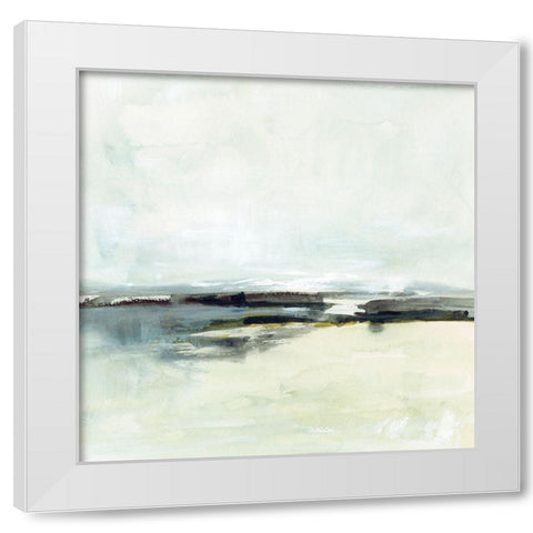 Sage Skies I White Modern Wood Framed Art Print by Barnes, Victoria