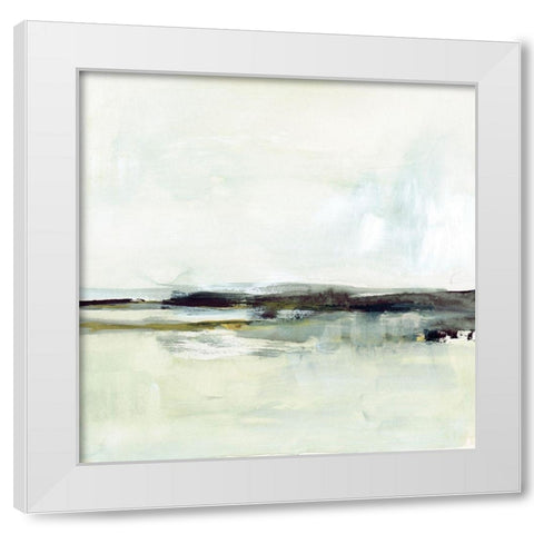 Sage Skies II White Modern Wood Framed Art Print by Barnes, Victoria