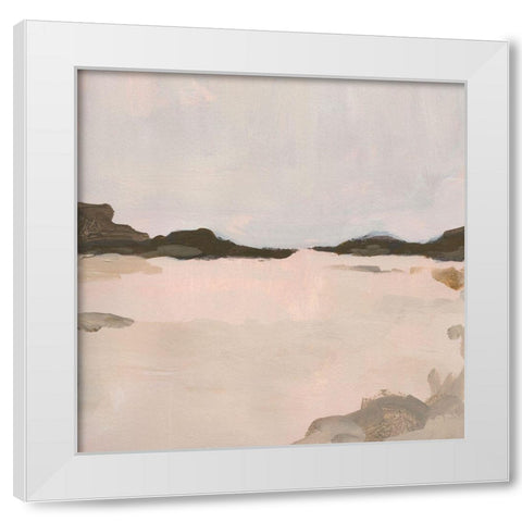 Misty Horizon Line I White Modern Wood Framed Art Print by Green, Jacob