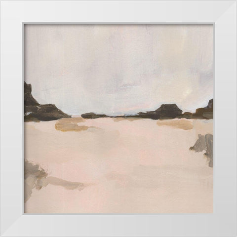 Misty Horizon Line II White Modern Wood Framed Art Print by Green, Jacob