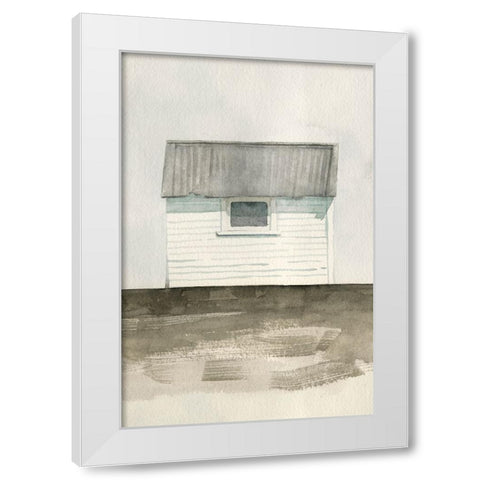 Farmhouse Shed II White Modern Wood Framed Art Print by Caroline, Emma