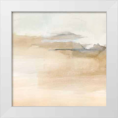 Cinnamon Shores I White Modern Wood Framed Art Print by Barnes, Victoria