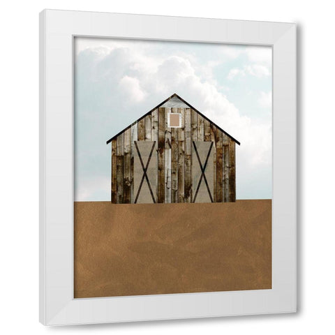 A Barns Portrait III White Modern Wood Framed Art Print by Wang, Melissa