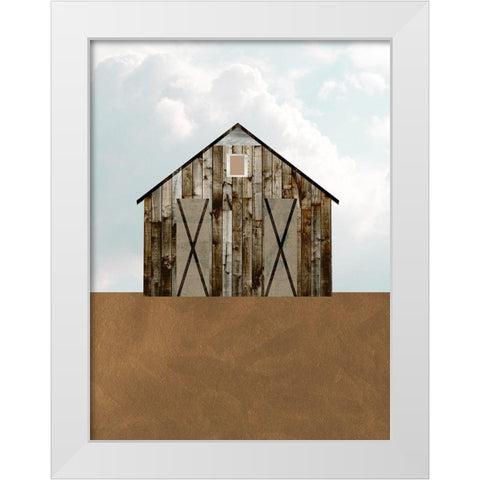 A Barns Portrait III White Modern Wood Framed Art Print by Wang, Melissa