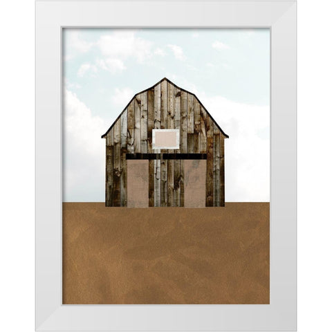 A Barns Portrait IV White Modern Wood Framed Art Print by Wang, Melissa