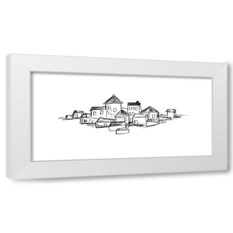Citadel Sketch I White Modern Wood Framed Art Print by Vess, June Erica