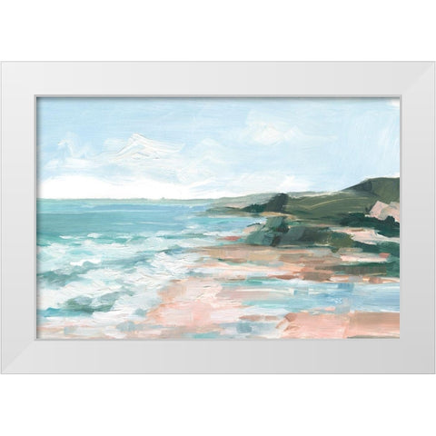 Coral Sand Beaches I White Modern Wood Framed Art Print by Harper, Ethan