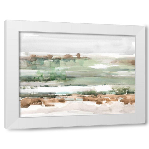 Turquoise and Clay I White Modern Wood Framed Art Print by Harper, Ethan