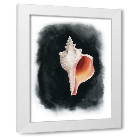 Conch on Black II White Modern Wood Framed Art Print by Popp, Grace