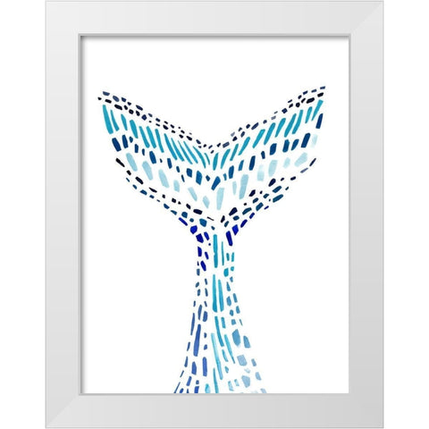 Mosaic Tail II White Modern Wood Framed Art Print by Warren, Annie