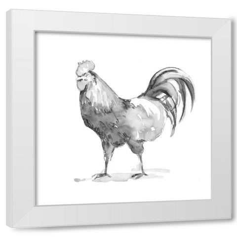 Barn Fowl I White Modern Wood Framed Art Print by Caroline, Emma
