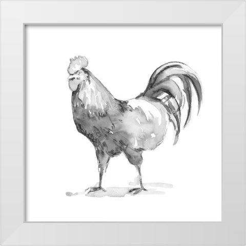 Barn Fowl I White Modern Wood Framed Art Print by Caroline, Emma
