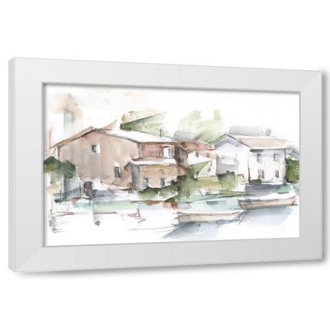 Serene Lakefront I White Modern Wood Framed Art Print by Harper, Ethan