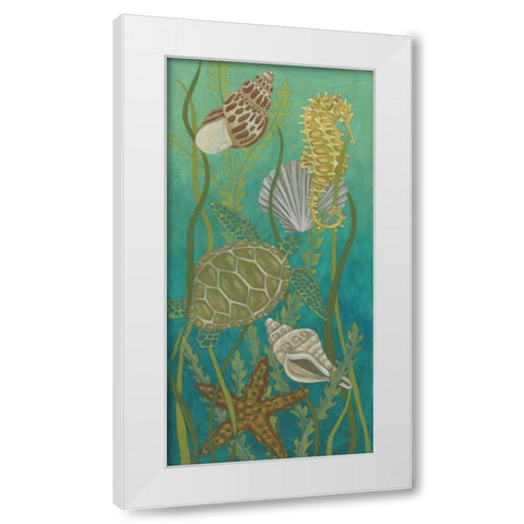 Aquatic Life II White Modern Wood Framed Art Print by Zarris, Chariklia