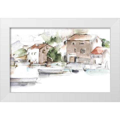 Serene Lakefront II White Modern Wood Framed Art Print by Harper, Ethan