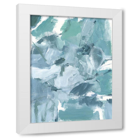 Soft Teal II White Modern Wood Framed Art Print by Long, Christina