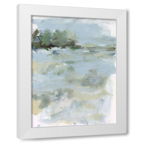 Far Away View I White Modern Wood Framed Art Print by Long, Christina