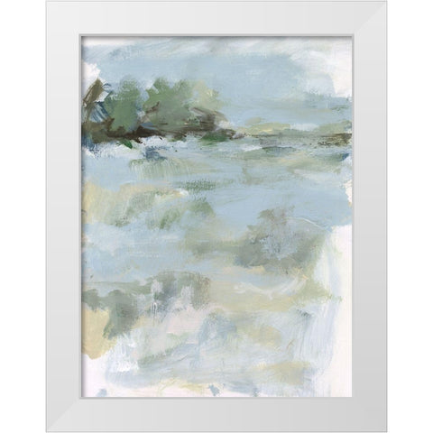 Far Away View I White Modern Wood Framed Art Print by Long, Christina