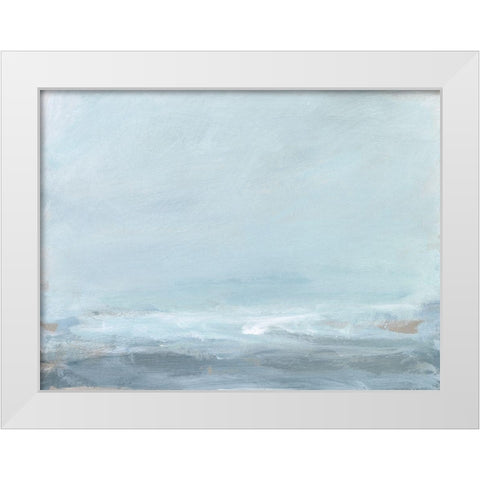 Soft Sea Mist I White Modern Wood Framed Art Print by Long, Christina