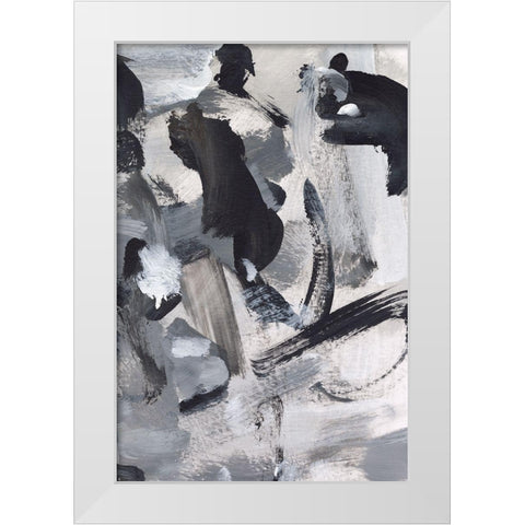 Black and White Mix IV White Modern Wood Framed Art Print by Long, Christina