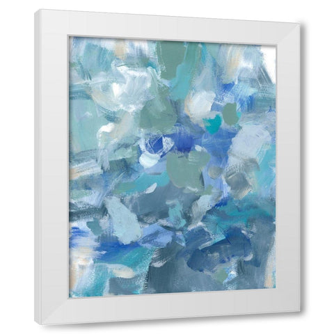 Blue Night II White Modern Wood Framed Art Print by Long, Christina