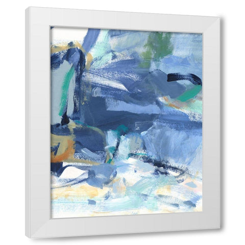 Blue Room I White Modern Wood Framed Art Print by Long, Christina