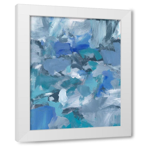 Deep Blue Hue II White Modern Wood Framed Art Print by Long, Christina