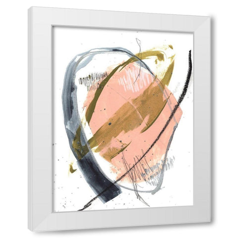 Orbital Marks II White Modern Wood Framed Art Print by Goldberger, Jennifer