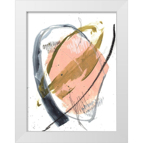 Orbital Marks II White Modern Wood Framed Art Print by Goldberger, Jennifer