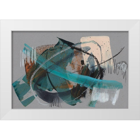 Orbits I White Modern Wood Framed Art Print by Goldberger, Jennifer