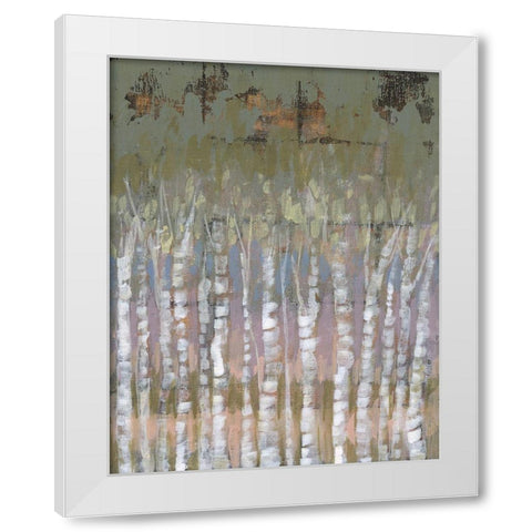Pastel Birchline II White Modern Wood Framed Art Print by Goldberger, Jennifer