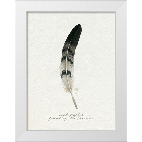 Found Feather I White Modern Wood Framed Art Print by Popp, Grace