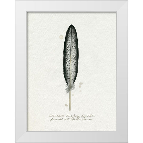 Found Feather II White Modern Wood Framed Art Print by Popp, Grace