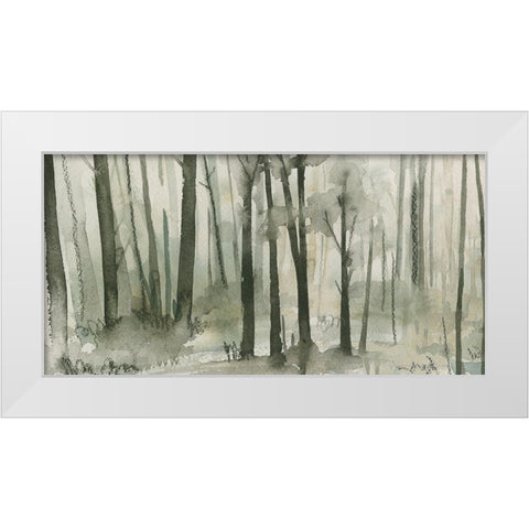 Into the Woods I White Modern Wood Framed Art Print by Caroline, Emma