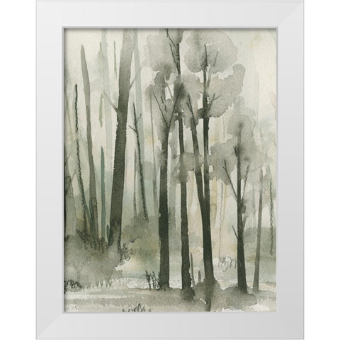 Into the Woods III White Modern Wood Framed Art Print by Caroline, Emma
