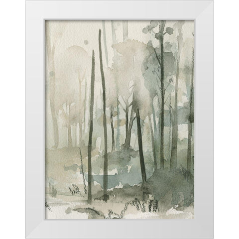 Into the Woods IV White Modern Wood Framed Art Print by Caroline, Emma