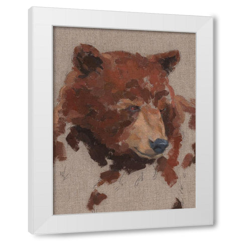 Big Bear I White Modern Wood Framed Art Print by Green, Jacob