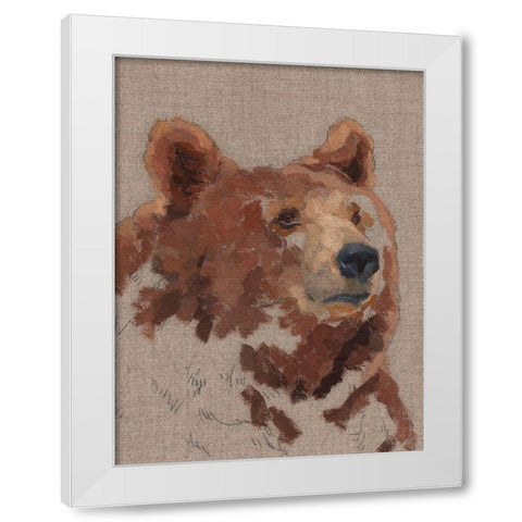 Big Bear II White Modern Wood Framed Art Print by Green, Jacob