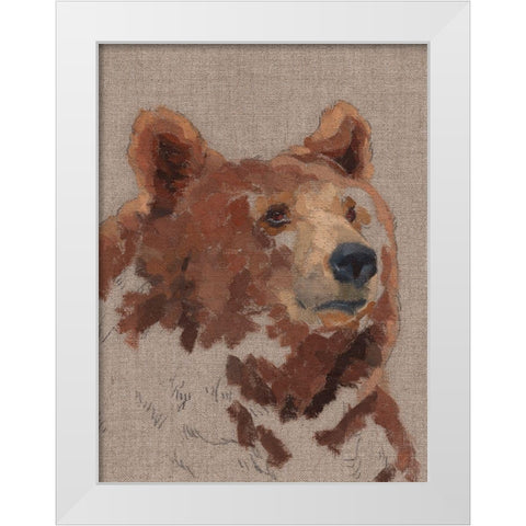Big Bear II White Modern Wood Framed Art Print by Green, Jacob