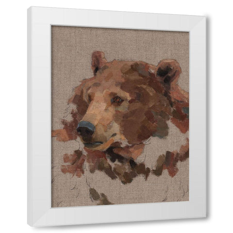 Big Bear III White Modern Wood Framed Art Print by Green, Jacob